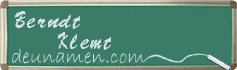 Berndt Klemt Visitenkarte